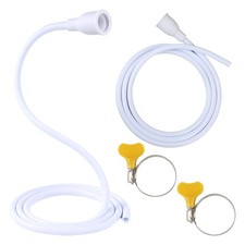 2 Pack Faucet Hose Adapter for Sink, 6.56FT Flexible PVC Water Tube Water Sup...