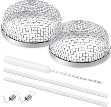 2 Pack RV Furnace Vent Cover, Stainless Steel Insect Screen with Inst Color: 1