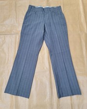 Vintage Sears Perma-Prest Pin Striped Slacks Flared 28x27