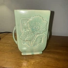 1939 Brush Pottery Poppy Vase #655 - Arts & Crafts Mission Glaze Green