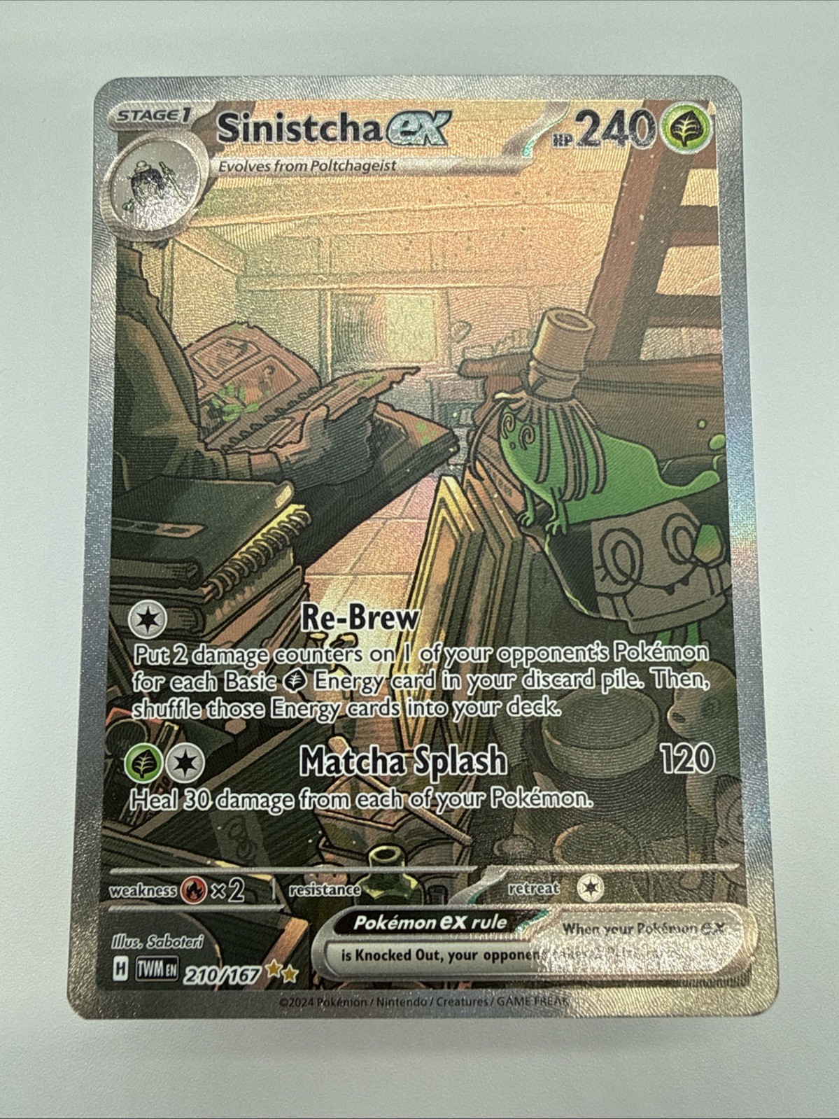 Sinistcha EX 210/167 SV06 Twilight Masquerade Holo Card