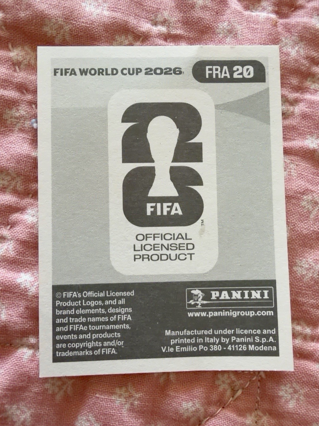 Kylian Mbappe Panini FIFA World Cup 2026 France FRA 20 Sticker Real Madrid #2 view 2