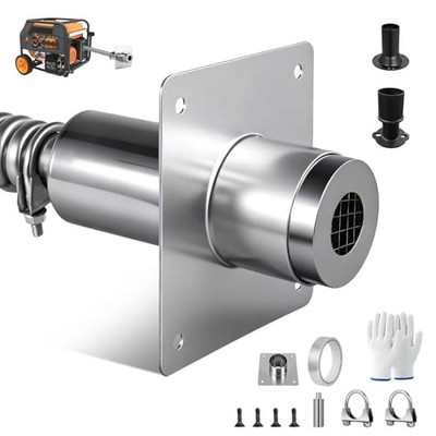Generator Exhaust Silencer Kit Upgraded Stainless Steel Muffler with Insulated 