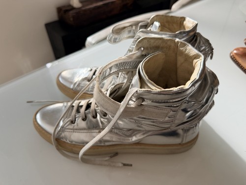 Raf Simons, Sneakers alte vintage Raf Simons argento metallizzato - taglia 45 - Made in Italy