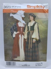 Simplicity 3623 Scottish Highlander Celtic Costume Pattern HH 6,8,10,12 Uncut
