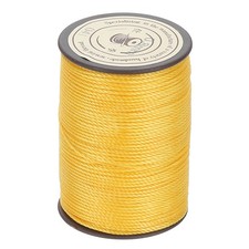 Waxed Cord 0.8mm Yellow Waxed Polyester Cord 54 Yards String Thread
