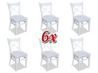 Garnitur Holz MöBel Sets Essgruppe Esszimmer Garnitur 6X Stuhl Set StüHle Neu