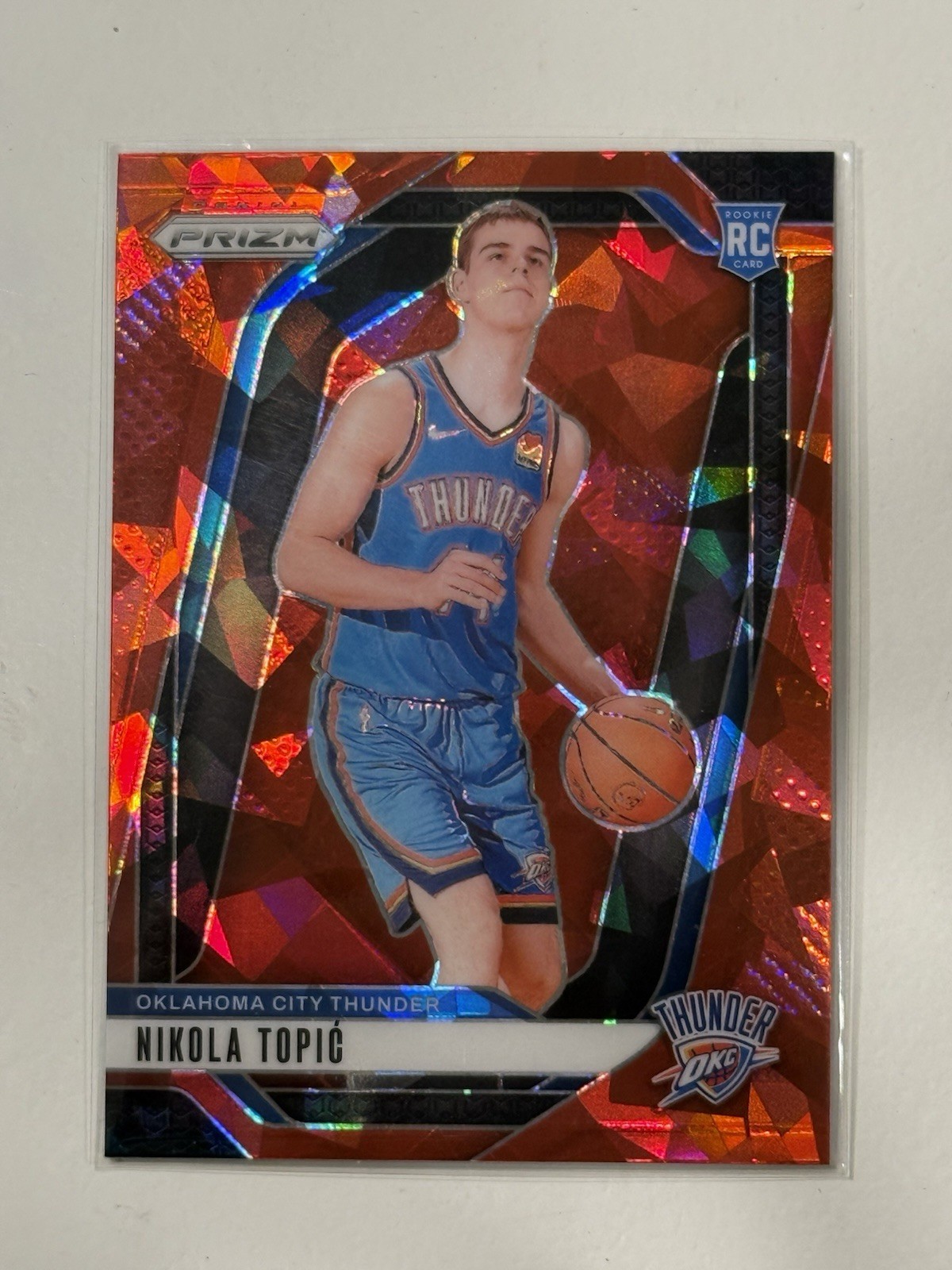 2024-25 Panini Prizm - Nikola Topic #230 Red Ice Prizm (RC)