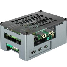 Aluminum Alloy Case for Raspberry Pi 5 with PWM Fan  Heatsink - Compatible with