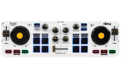 Hercules DJ Control Mix | 2-Kanal DJ-Controller | Bluetooth | Algoriddim djay