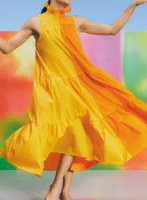 Christopher John Rogers x Target Sleeveless Two-Tone Tiered Maxi Dress Small NWT