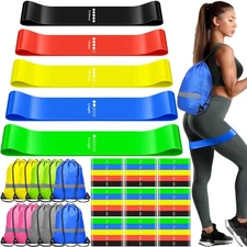 60 Pcs Workout Loop Resistance Bands Bulk, Gym Elastic Bands Set for Fitness ...