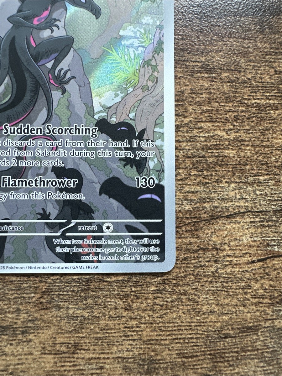 salazzle pokemon card value M3] ex 094/080SR Colorless Sudden Scorching Your opponent discards a card from their hand Salazzle Cards | Dex -