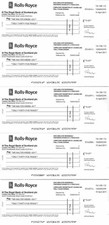 5 x ROLLS ROYCE 2011 London Bristol VW Wolfsburg BMW Auto Dividend Cheque 35 długopis