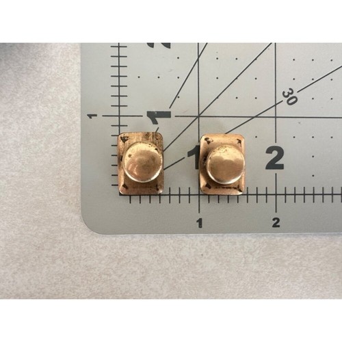 Boutons De Manchette (cufflinks) Anciens En Or 14K Et émail, Style Victorien Fleuri - Fait Main - Occasion Très Bon état