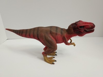 11in Schleich Dinosaur Red Tyrannosaurus T-REX Figure D-73527 Moving Mouth