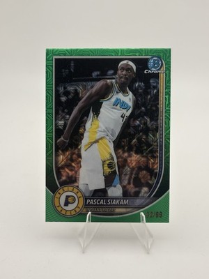 2025-26 Bowman PASCAL SIAKAM Chrome True Green Refractor /99 #BCV-79 Pacers