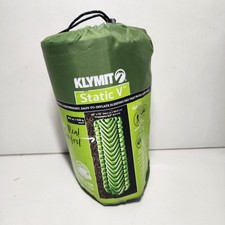 Klymit Static V Lightweight Sleeping Pad Single Air Inflatable Green 72" 23" New