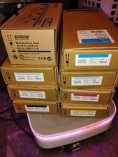 7 new Epson print cartridges and 1 maintenanc5961-T5964-T5969 PRO 7890 7900 9900