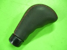 Shifter Knob Shift Black Leather Red Stitching Honda Prelude Jdm Universal