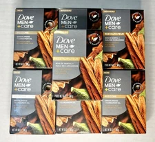 7~Dove Men+Care 4-in-1 Plant Based Bar Soap, Sandalwood + Cardamom Oil 5oz