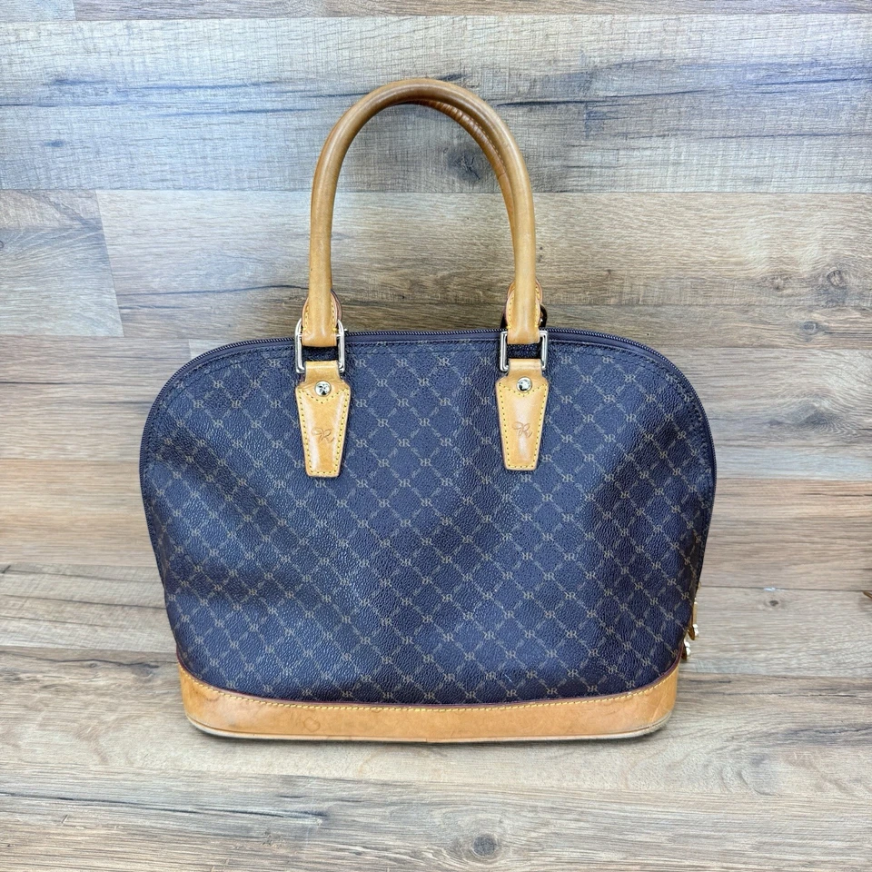 Bolso Rioni para mujer de cuero marrón con asa domo Foto 2 de 4