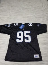 NWT Vtg 90s Carolina Panthers #95 NFL Inaugural Apex One Jersey Mens XL