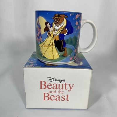 Vintage Walt Disney Classic Beauty & Beast Coffee Cup Mug Princess Belle w/ Box