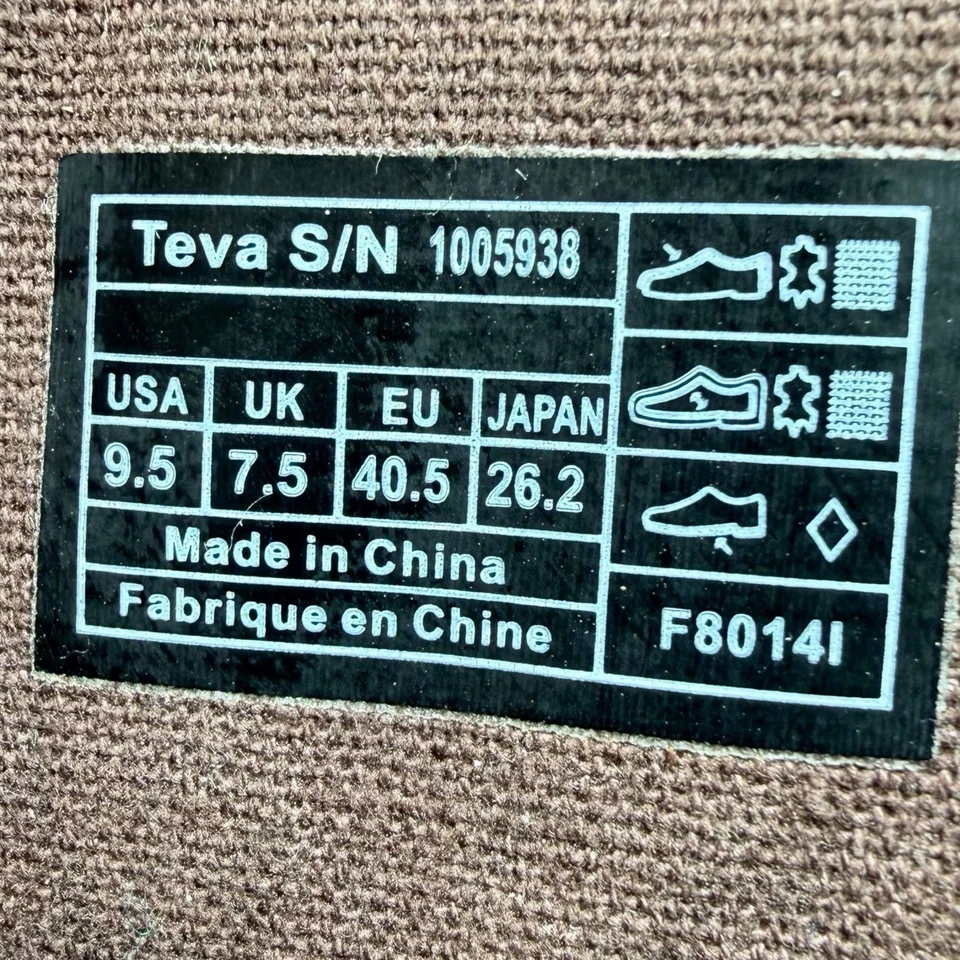 Teva Mujer Cuero Botines Marrón Talla 9.5 Impermeable Polar Suela Goma Foto 2 de 4