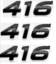 3 - BRAND NEW 3D Adhesive Lettering Side Fender Emblems 416 GLOSS BLACK 1IT