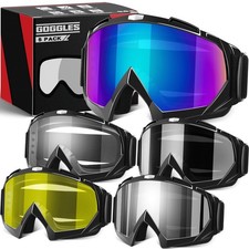 Motorcycle Goggles, Dirt Bike Goggles ATV Offroad Riding Motocross Protective...