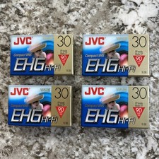 4 Pack JVC TC-30 Compact VHS-C Camcorder Tape 90 Min Hi-Fi EHG Blank Sealed New