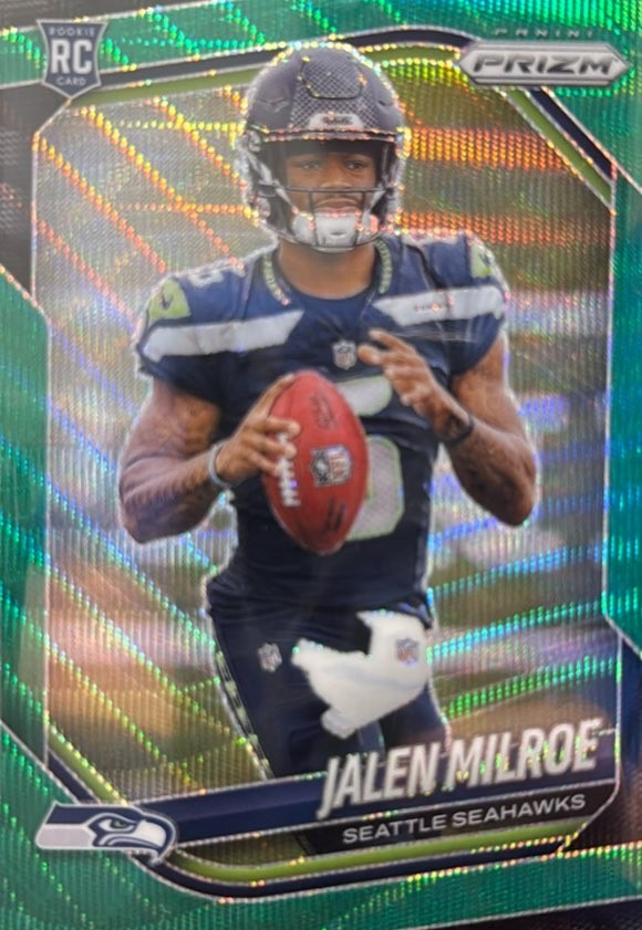 2025 Panini Prizm #317 Jalen Milroe Prizm Green Flash