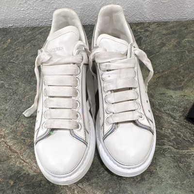 Alexander McQueen White Leather Lace Up Sneaker Men's EU 39 708150 Casual