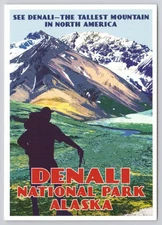 4x6 Denali National Park Service Alaska AK Postcard Sierra Club UNP