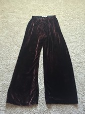 Vintage Nick Cave Velvet 100 Silk Pants Brownish Purple Black Medium