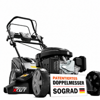 Onbest RasenmäHer Benzin Mit Antrieb 51Cm Schnittbreite 6,5 Ps Doppelmesser Xcut