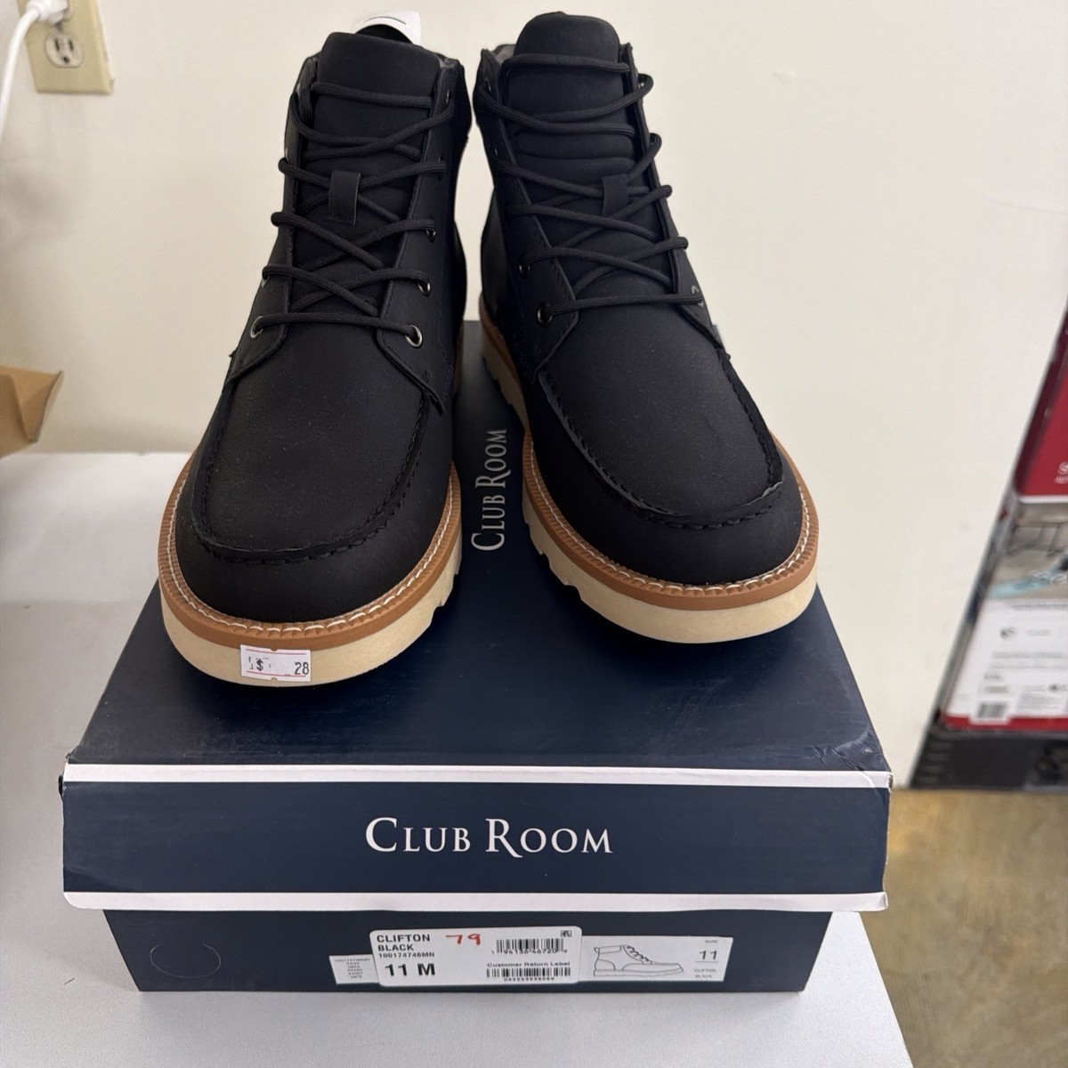Men’s Clifton Black Club Room Boots Budget Friendly Chukkas Club Room Men main image 3
