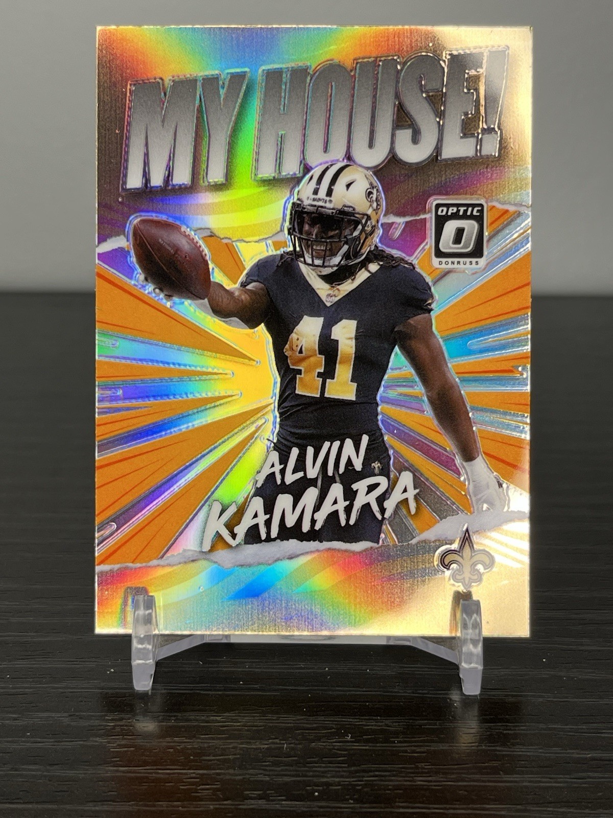 Alvin Kamara 2021 Panini Donruss Optic My House! Holo Prizm #MH-16 Saints