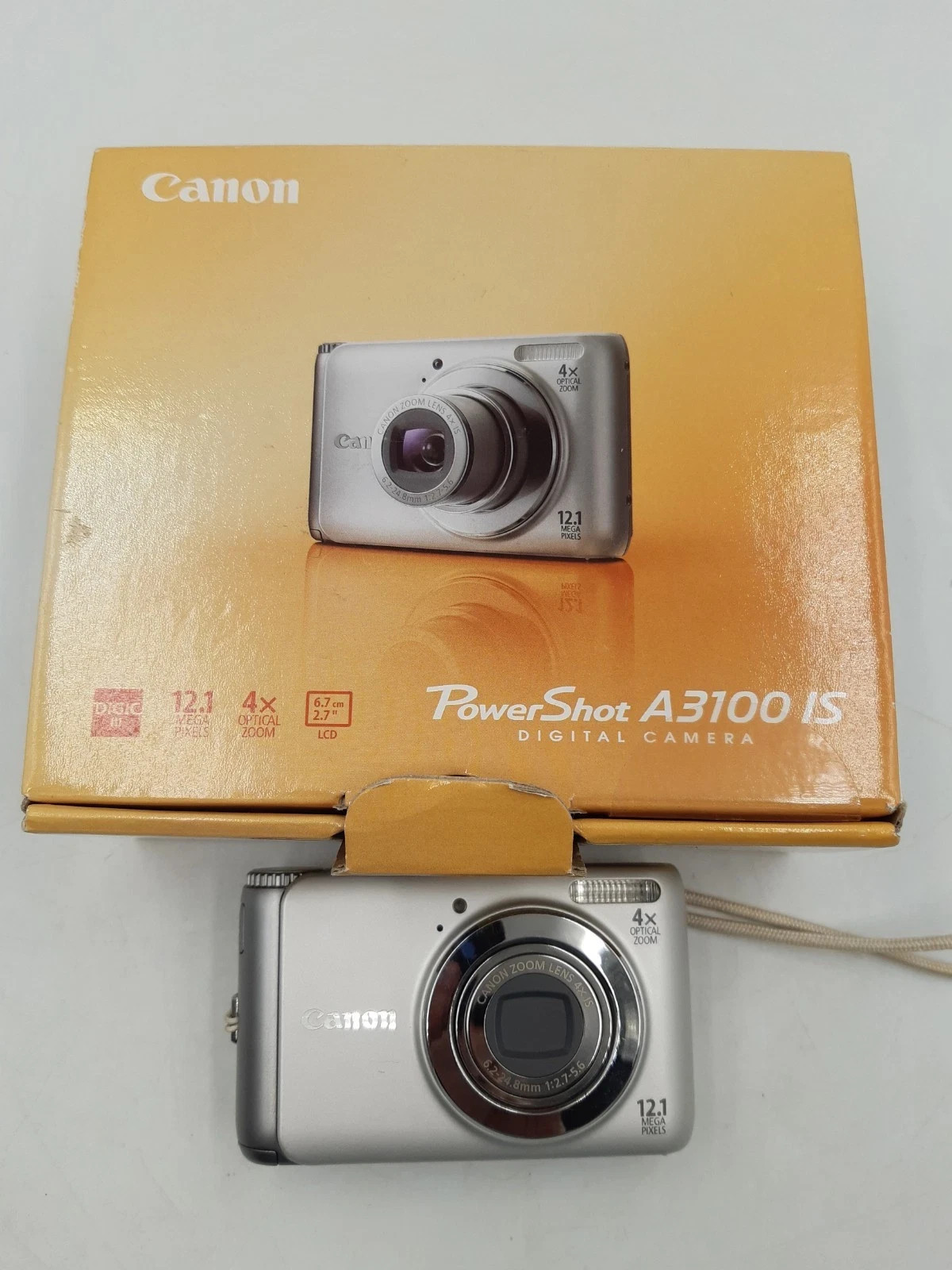 Canon PowerShot A3100 IS 12.1MP Digital Camera - Tested Working Boxed