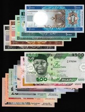 African Two Banknote sets Nigeria 7 pcs. 2024 & Mauritania 5 pcs. 2011/2014 UNC