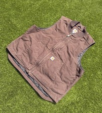 Carhartt 104385-DKB Men  s 2XL Dark Brown Washed Duck 3M Thinsulate Vest Regular