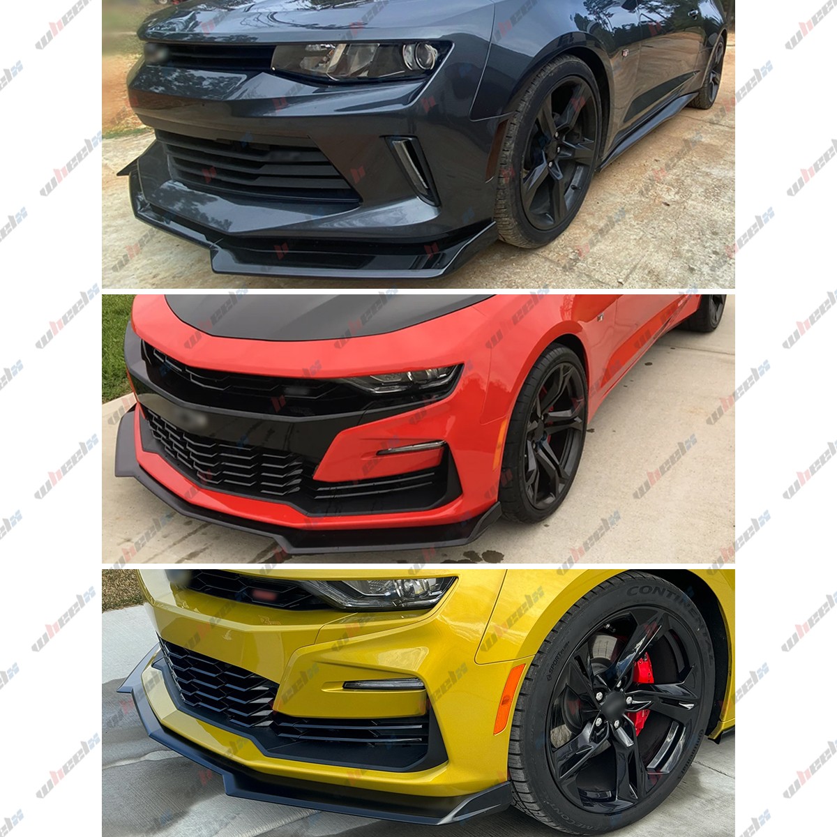 For 16-22 Chevy Camaro SS LS LT RS Front Bumper Lip  Spoiler Splitter Kit Matte