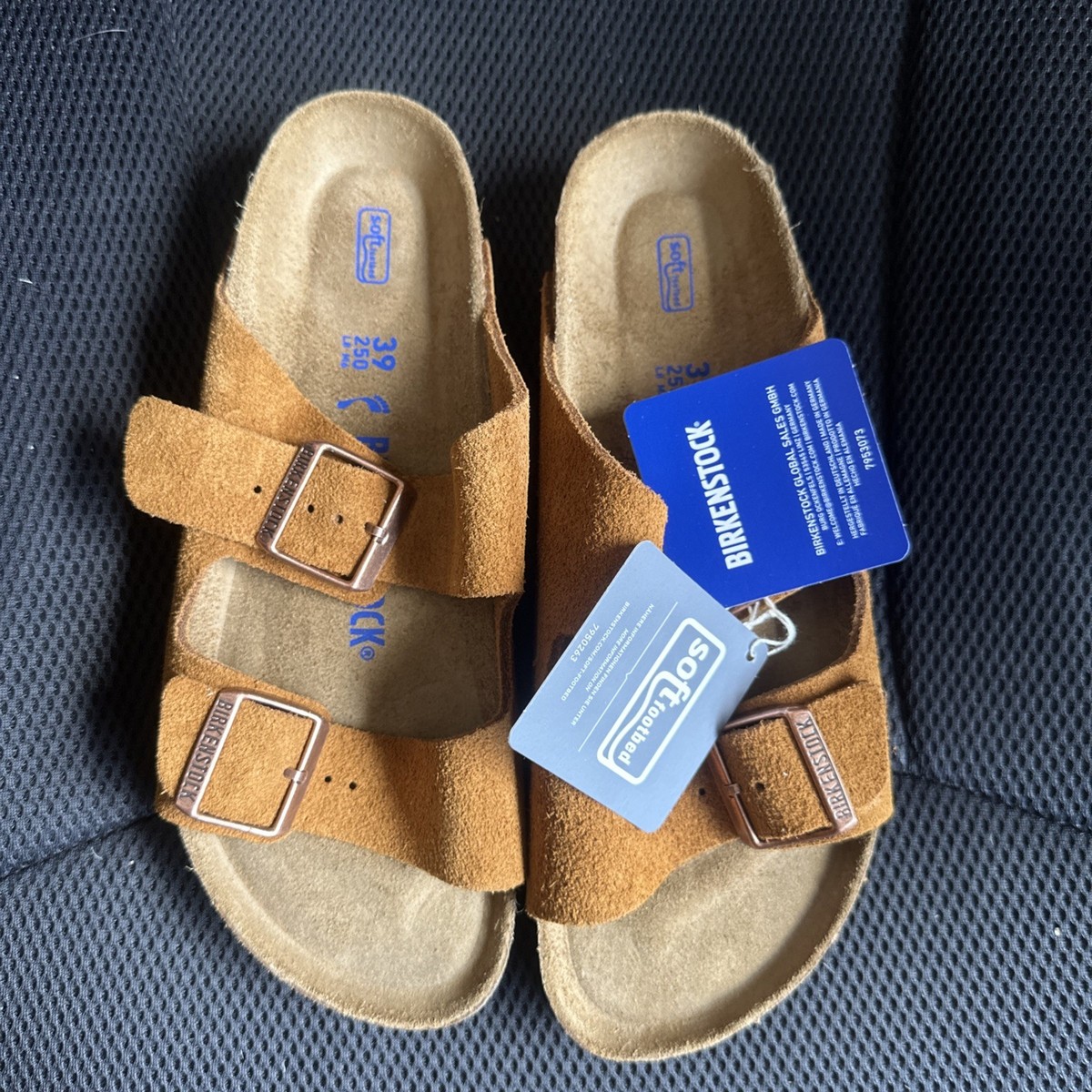 Birkenstock Arizona Mink Suede Soft Footbed Casual Sandals -Narrow