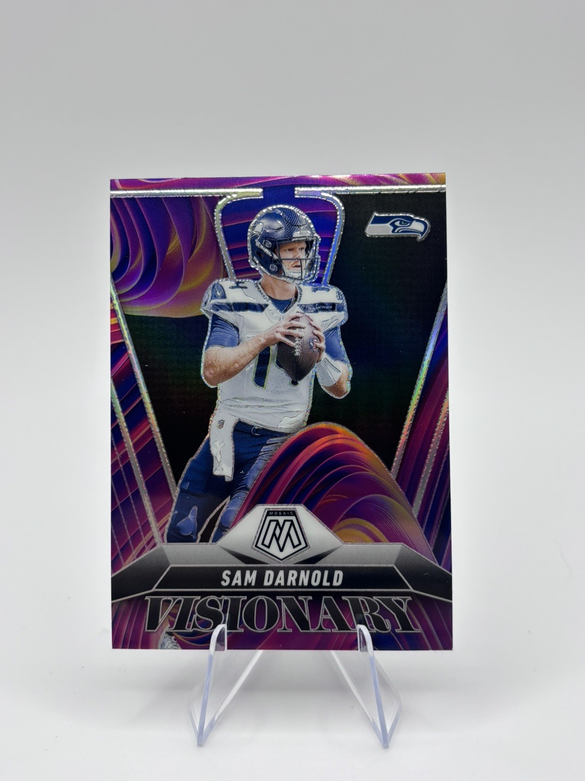 Sam Darnold 2025 Mosaic Visionary Case Hit **SSP** Card