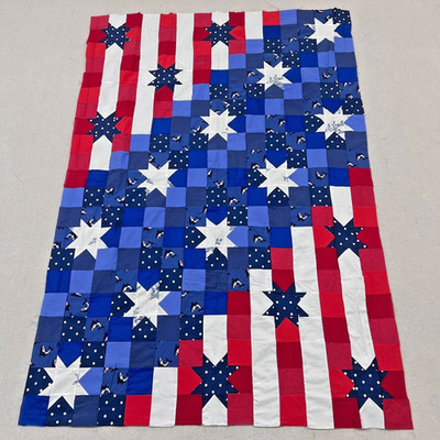 Handmade Liberty Patchwork Baby Quilt Top 50x70''Pieced~BED/Wall Decor