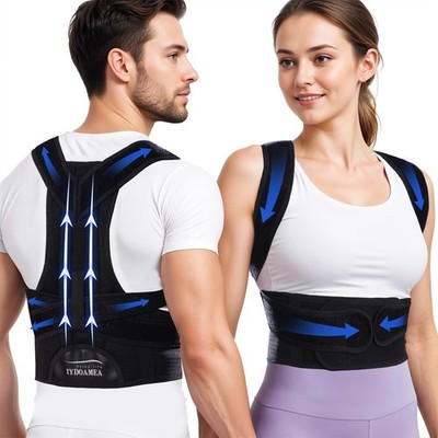IYDoaMea Posture Corrector for Women and Men ( Order A 2XL(43.3~49.2), Black