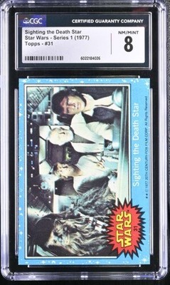 1977 TOPPS STAR WARS #31 SIGHTING THE DEATH STAR CGC 8 NM/MINT