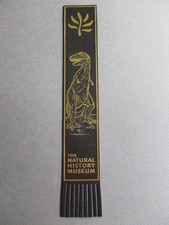 Leder LESEZEICHEN The Natural History Museum London Dinosaurier T Rex schwarz unbenutzt