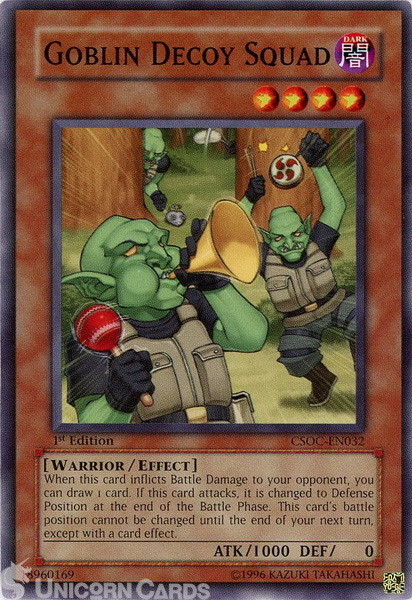 CSOC-EN032 Goblin Decoy Squad Common 1st Edition Mint Yu-Gi-Oh! Card